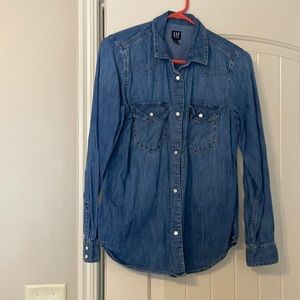 Denim Snap Gap shirt size M